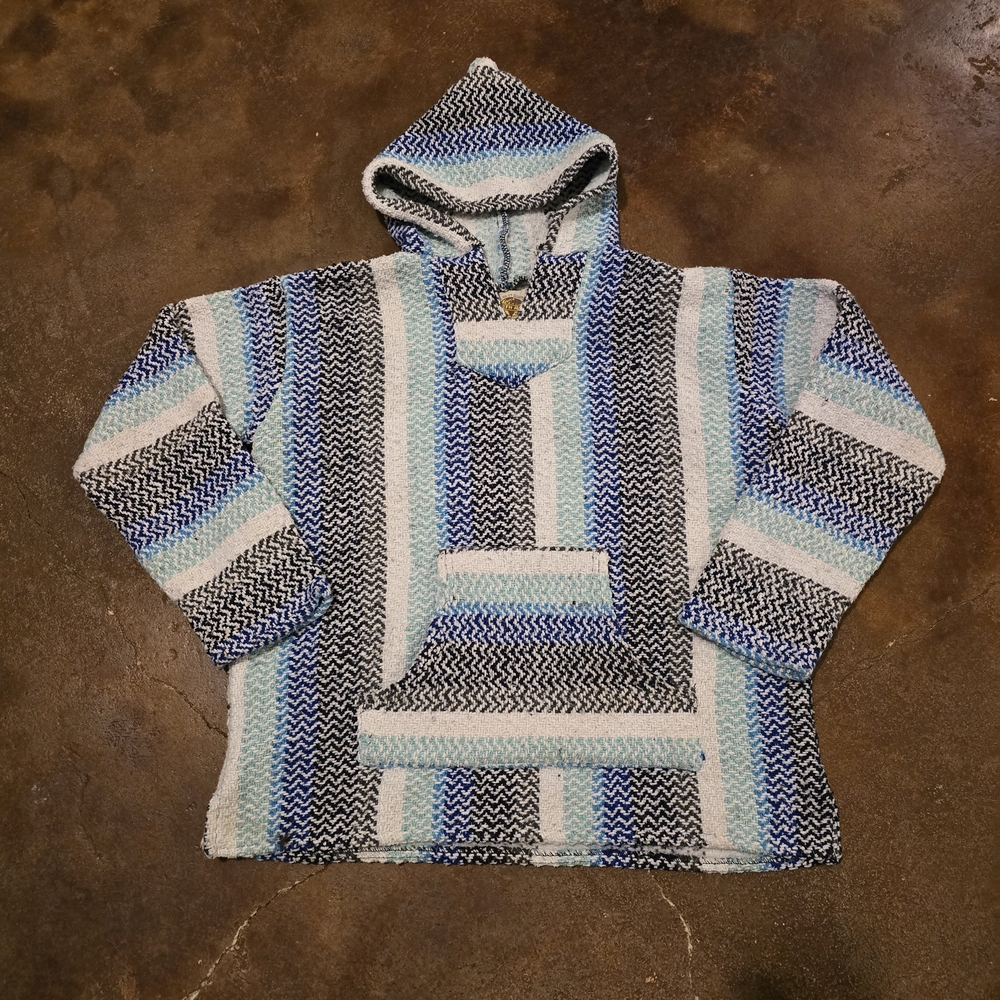Earth Ragz Baja Hoodie Blue / White Size S
